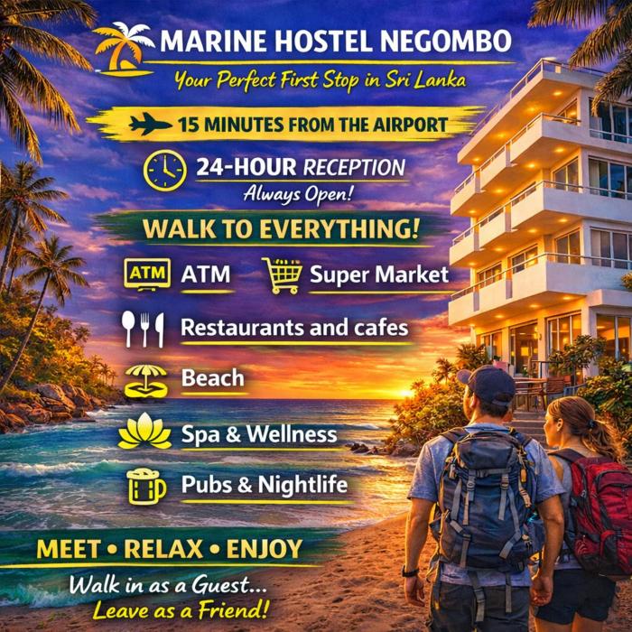 Marine Hostel at Negombo Beach