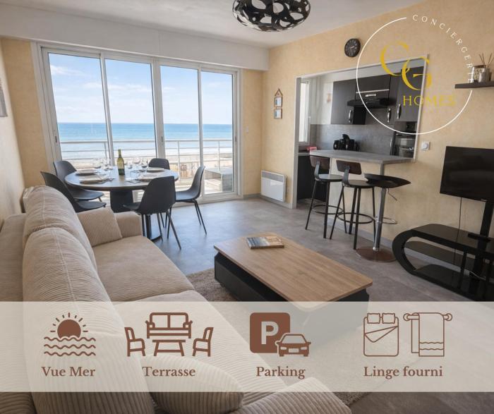 FACE MER grand T3 familial, parking gratuit