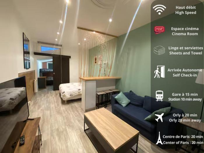 Small nest with garden and cinema near Orly Paris