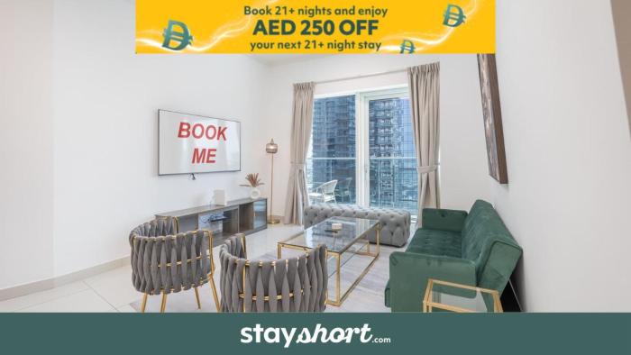 Free housekeeping visits during your stay - StayShort - Marina Views and a 3 Bedroom Apartment in Dubai Marina