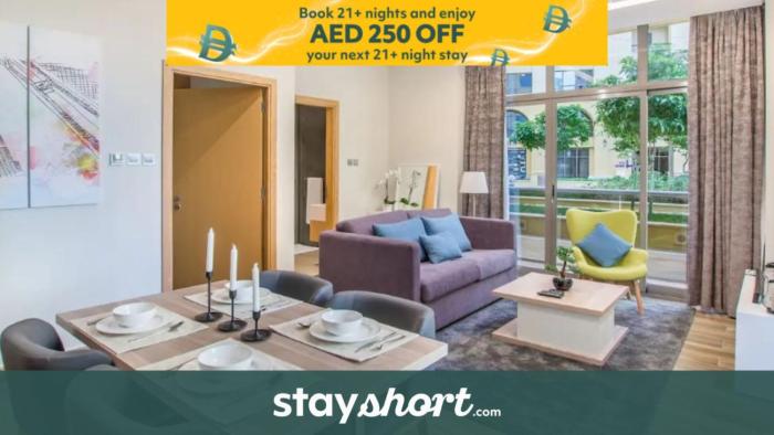 Free housekeeping visits during your stay - StayShort - Comfortable Marina 1BR Apartment for Families