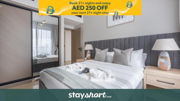 Free housekeeping visits during your stay - StayShort - Cozy 1-Bedroom Apartment Perfect for 4 in JVC