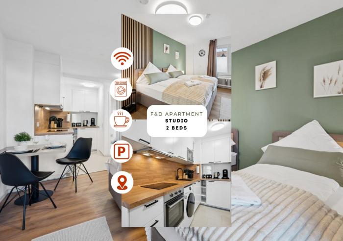 F&D Studio Apartment mit Parkplatz