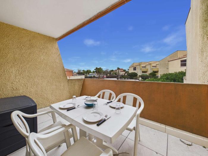 Appartement 2 pièces 4 pers avec terrasse, parking privé et accès direct plage à Marseillan - FR-1-326-791