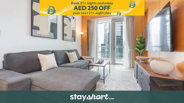 Free housekeeping visits during your stay - StayShort - Cozy & Comfortable 1BR in Business Bay