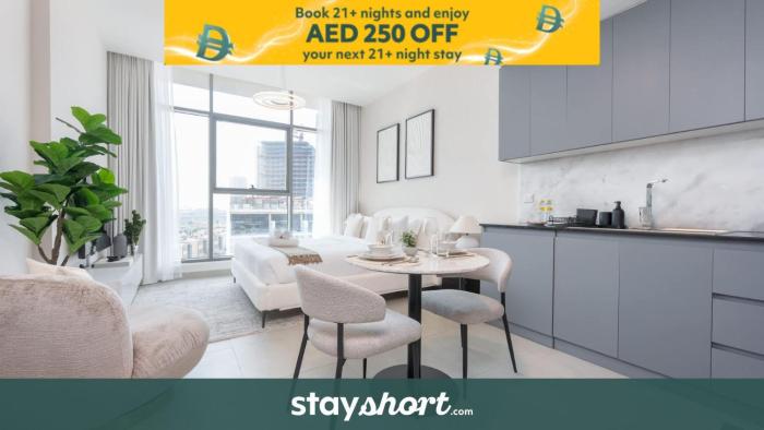 Free housekeeping visits during your stay - StayShort - Stylish Modern Studio in Living Garden 2