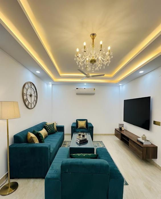 Velvet Den Luxury Living in South Delhi Prime area 3BHK with 3 bedroom 2 bathroom with kitchen and hall and balcony