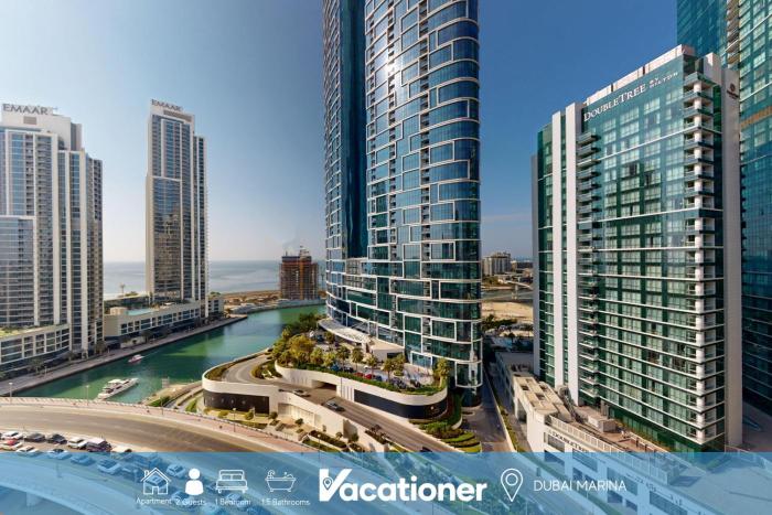 Vacationer Holiday Homes l Cozy 1 Bed l Partial Sea View l Prime Location