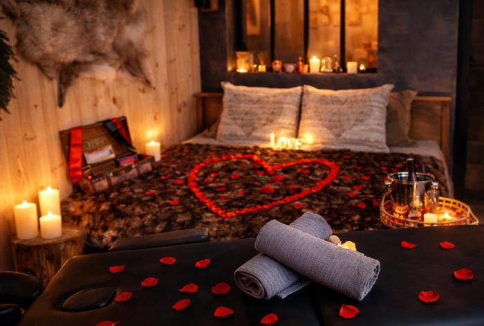 Le chalet romantique, SPA, Écran cinéma, Lit king size, day use, 10 min centre