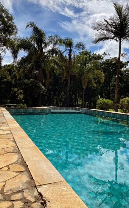 Chácara piscina com sistema de aquecimento