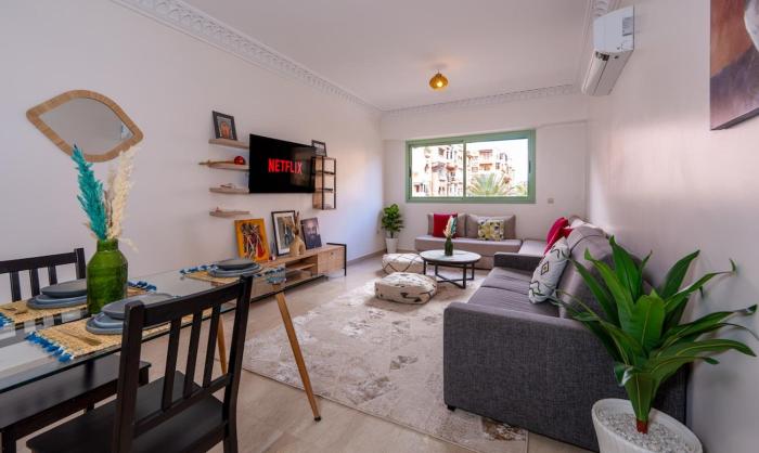 Stylish Apartement in Marrakech Parking and Pool