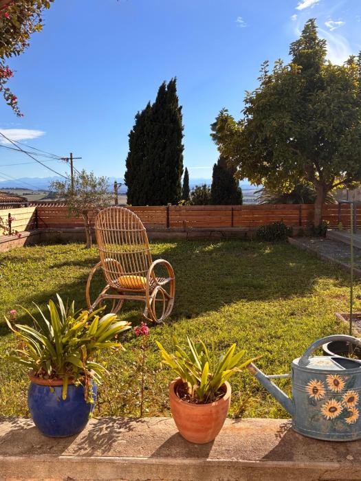Maison de village, jardin, vue Pyrénées - 8 pers
