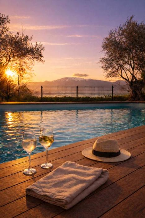Villa Elisea - Villa panoramica con piscina privata sul Lago di Garda