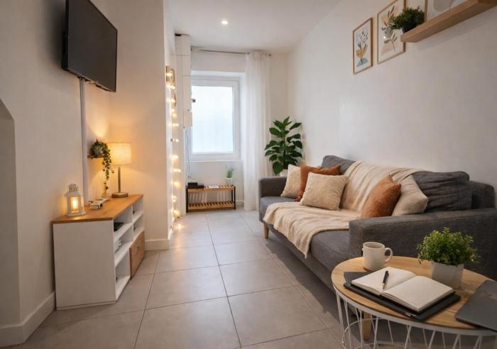 Cocon climatisé et terrasse centre ville à 5 min à pieds