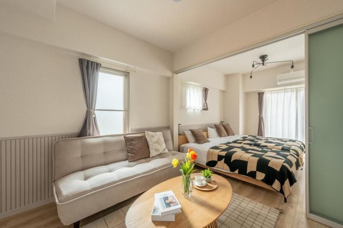 Direct Namba 1 Stop to Osaka 4min Walk 4persons