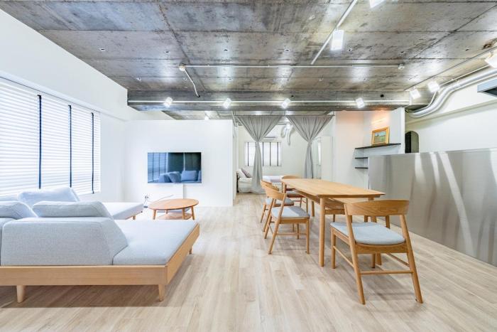 USJ側にあるデザイナーズマンション 2LDkベッド3台 広々リビング205号