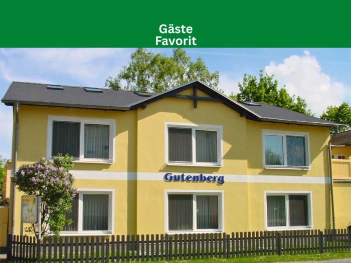 Appartementhaus Gutenberg - Ruhig & zentral in Binz - Parkplatz kostenlos - WLAN - 6 Min zum Strand - 2 Min zum See