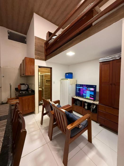 03 Micro casa próximo da praia com ar-condicionado e garagem