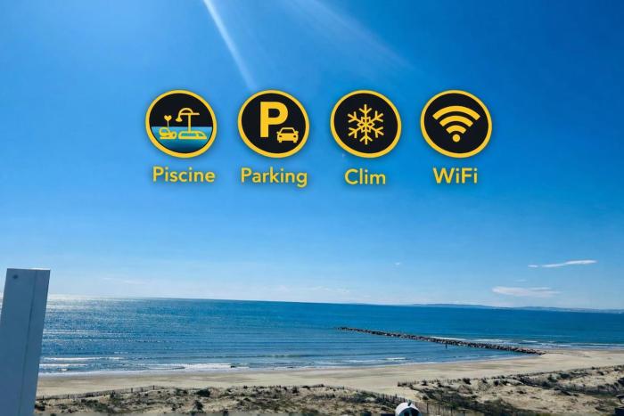 T3 avec psicine rooftop parking acces mer