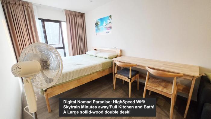 A2534 Monthly Condo Skytrain Minutes away Full Kitchen and Bath! 30bkk