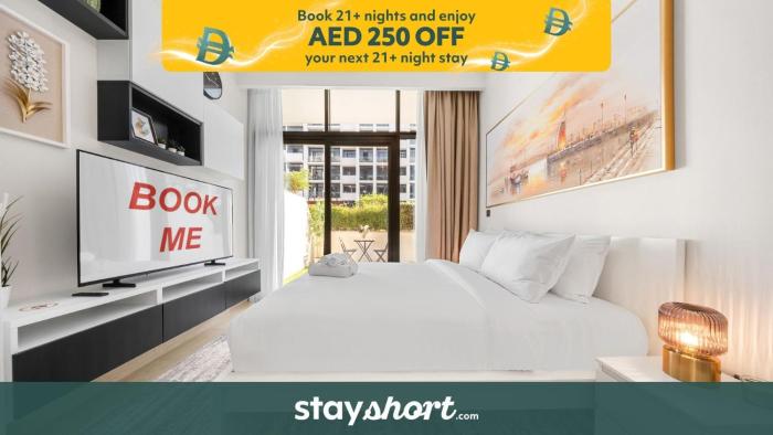 Free housekeeping visits during your stay - StayShort - Contemporary Studio Retreat in Meydan that Sleeps 2