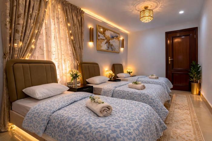Appartement 3 chambres moderne pres Hilton mer centres commerciaux et Gare TGV mobilier neuf