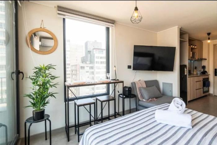 Apartment in Ñuñoa, Irarrázabal Metro Station,Wi-Fi Parking