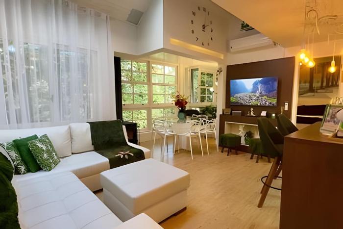 Apto Familiar|7 hospedes|2Q|Condominio|Lareira