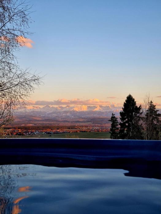 Sielanka Ponad Mgłami domek z balia i widokiem na Tatry