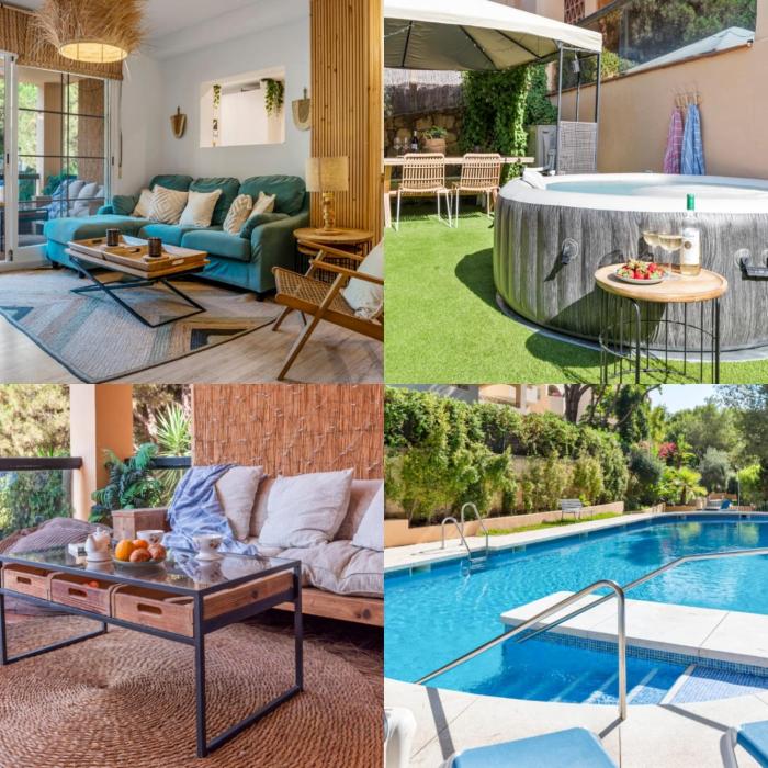 Beautiful Apt, 7pax, Jacuzzi, PingPong, 3min beach