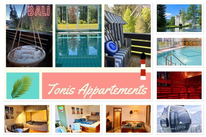 Tonis Appartements Lofer - Maui Ferienwohnung mit Pool & Bergblick