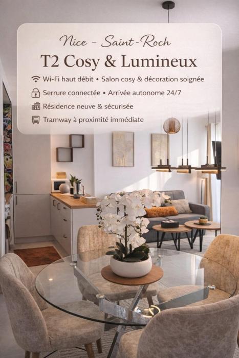 Escale Cosy à Nice T2 Lumineux