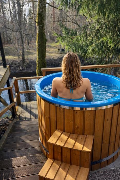 Guest House Jugland with Private Sauna Hot Tub and River Access Near Riga