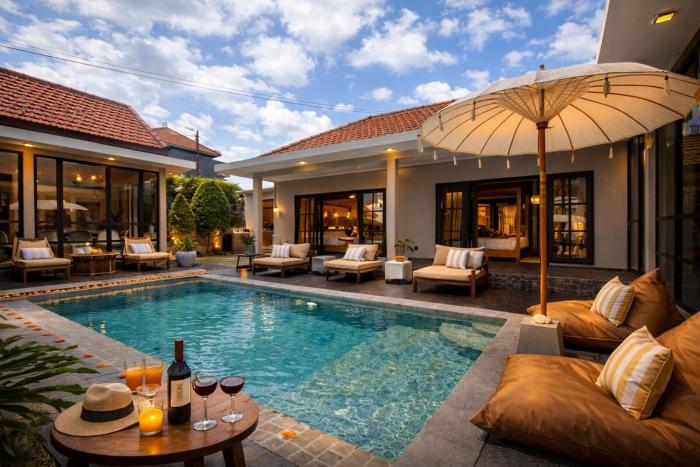 Villa Olive by DVH Luxe Retreats 3 Bedroom Tropical Pavilion Villa with Private Pool Canggu Bali