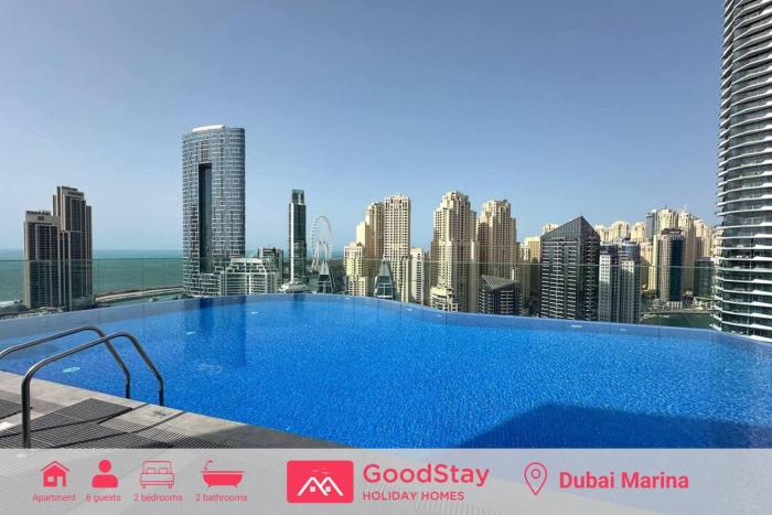 Amazing New 2BDR High View, Rooftop Infinity Pool