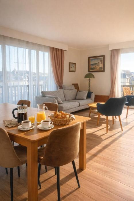 Escapade, appartement familial vue mer - balcon