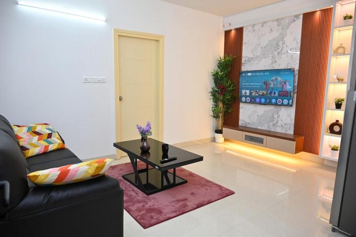 Ivory Serene By LuxeHomes Luxury 1BHK AC Near Airport Balcony Parking
