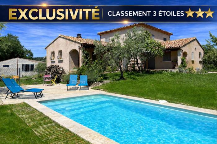 Havre de paix avec piscine au pied du Ventoux