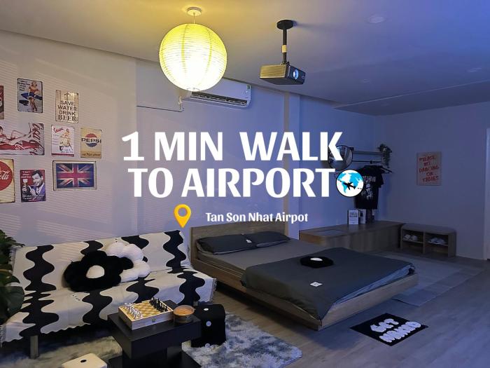 Phòng Riêng Gần Sân Bay - Tự Check-in 24h - Tiện Transit