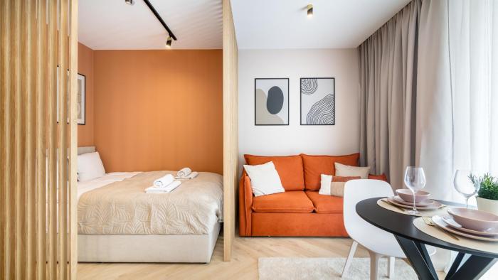 CITYSTAY Nowoczesne studio z balkonem w centrum