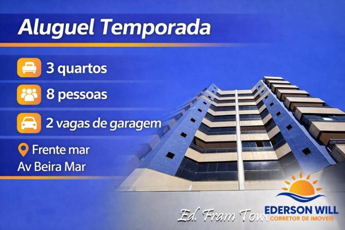 701 fran tower · Frente Mar 3 quartos, 2 vagas praia do morro