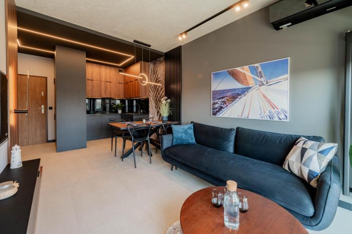 Apartament z prywatnym tarasem na dachu i widokiem na morze