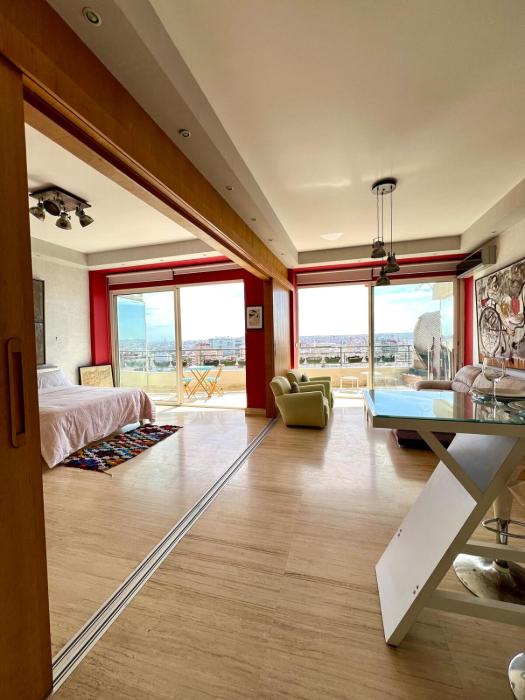 Terrace & View of Casablanca Port