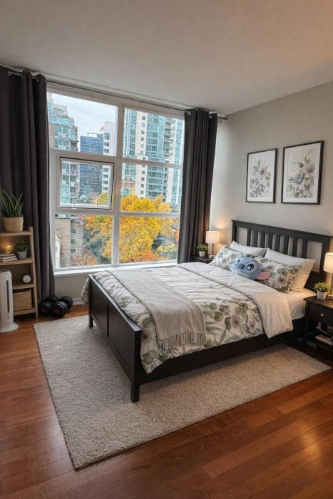 Private Room in an Apartment in Downtown near BC place Soccer Stadium