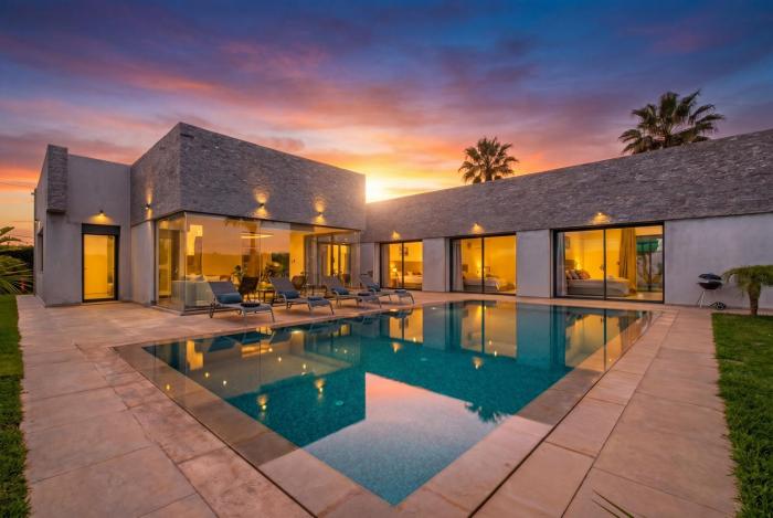 Villa Awzel Luxury Private Hot Tub, Swimming Pool & Steam Room