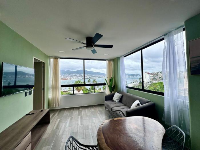 Precioso departamento de 2 recamaras con vista a la bahia