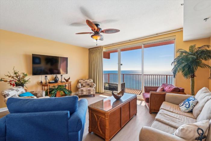 Shores of Panama 2302-1 BdrmBunks Sleeps 6. Free Fun Gulf Front Balcony