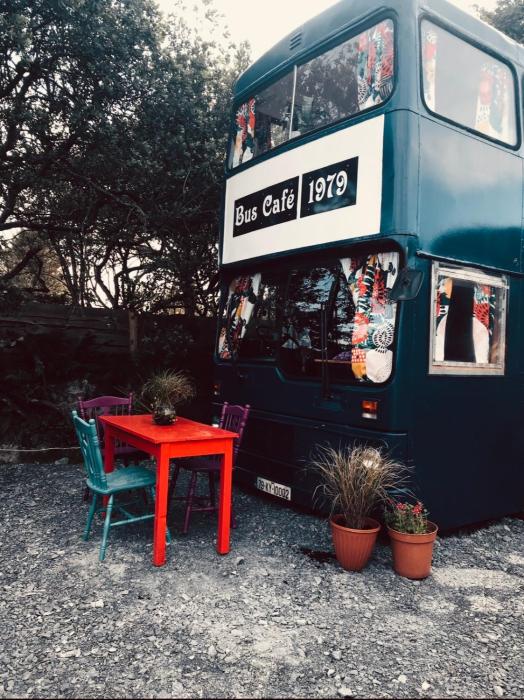 Double decker bus at Valentia Island Escape