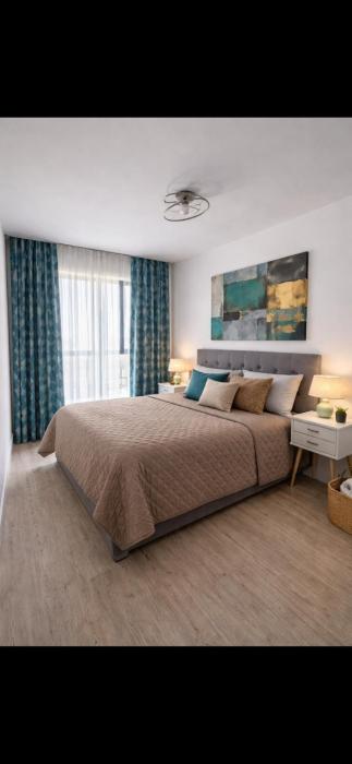 Modern 1BR Apartment with Terrace View - Romexpo