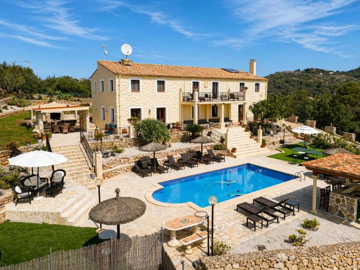 Private Villa Miramar with Pool, BBQ, Sea View, 10 Guests